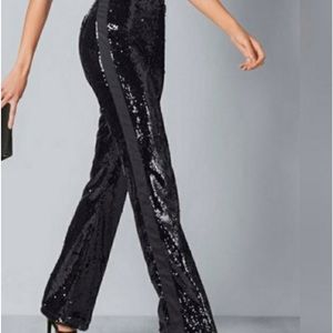 Sequin tuxedo pants